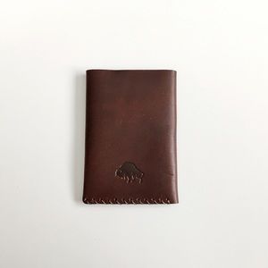 Bison Brown Leather Card Holder